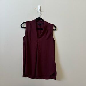 Lily Moss Burgundy Red flowy minimalist tank top blouse